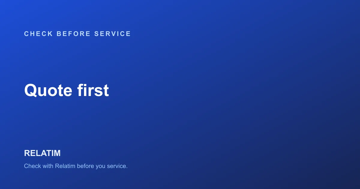 Always Check with Relatim Before You Service the Vehicle